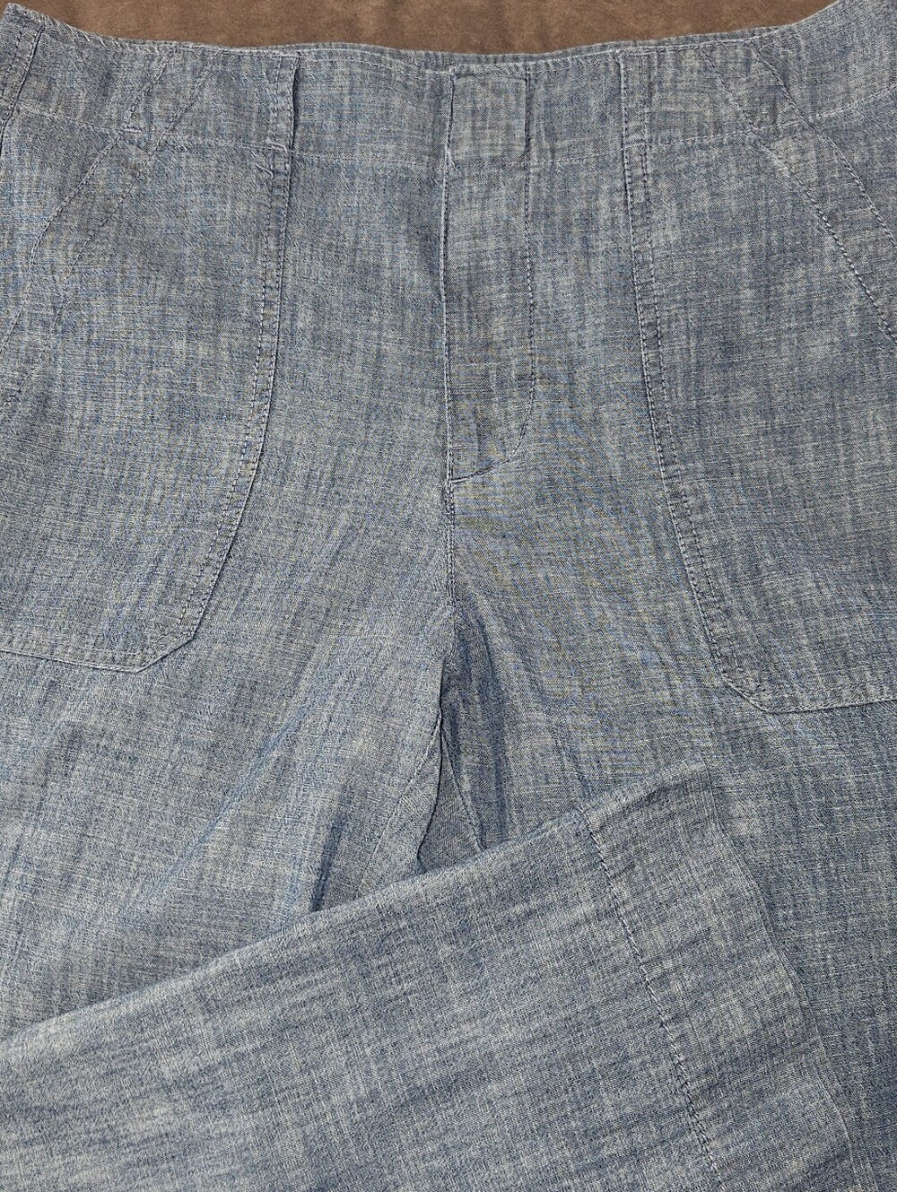 GAP Light Blue Wide-Leg 100% Cotton Pants Sz 6 - Picture 2 of 11